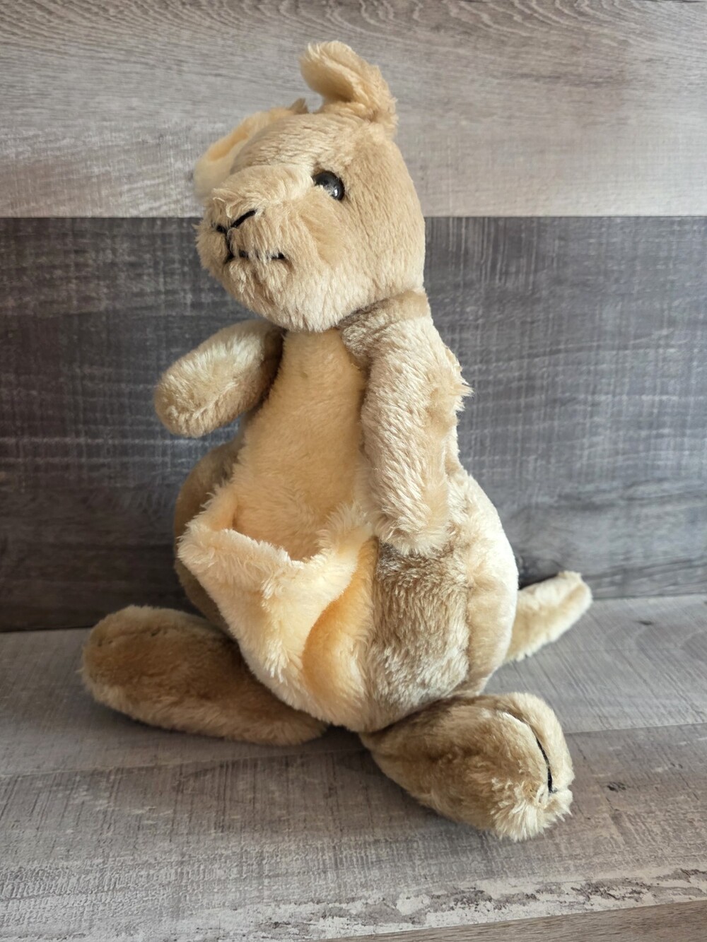 1980 Dakin Mama Kangaroo Plush Brown Stuffed Animal Vintage Toy 12" b273
